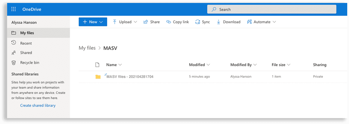large files onedrive web