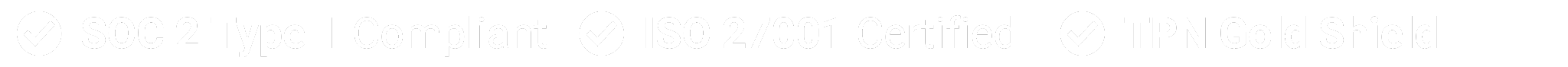 Security badges: SOC2 Type II compliant, ISO 27001 certified, FIN Gold Shield.